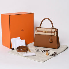 新品未使用 HERMES エルメス KELLY ケリー25 2WAYハンドバッグ 内縫い トゴ ゴールド ゴールド金具 B刻印 4a001014