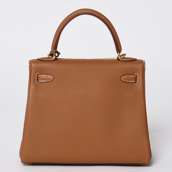 新品未使用 HERMES エルメス KELLY ケリー25 2WAYハンドバッグ 内縫い トゴ ゴールド ゴールド金具 B刻印 4a001014