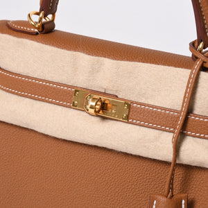 新品未使用 HERMES エルメス KELLY ケリー25 2WAYハンドバッグ 内縫い トゴ ゴールド ゴールド金具 B刻印 4a001014