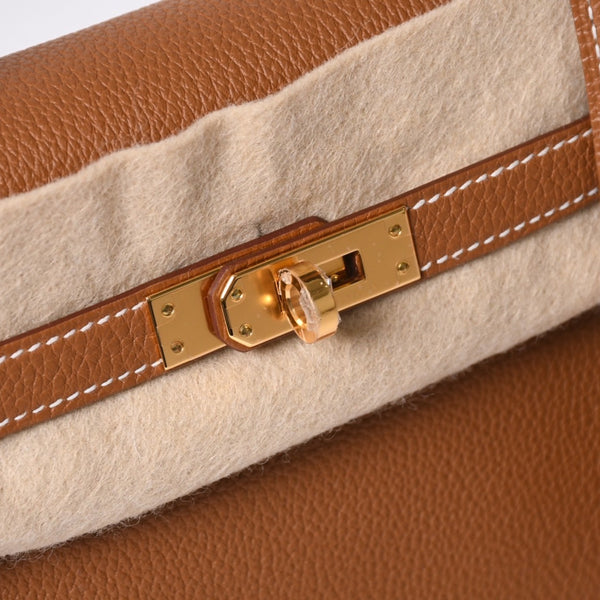 新品未使用 HERMES エルメス KELLY ケリー25 2WAYハンドバッグ 内縫い トゴ ゴールド ゴールド金具 B刻印 4a001014
