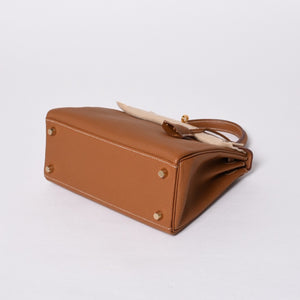 新品未使用 HERMES エルメス KELLY ケリー25 2WAYハンドバッグ 内縫い トゴ ゴールド ゴールド金具 B刻印 4a001014