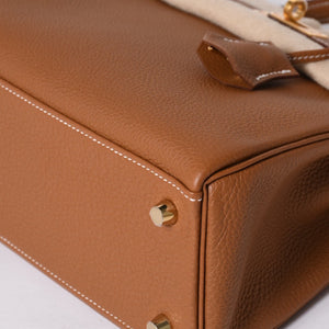 新品未使用 HERMES エルメス KELLY ケリー25 2WAYハンドバッグ 内縫い トゴ ゴールド ゴールド金具 B刻印 4a001014