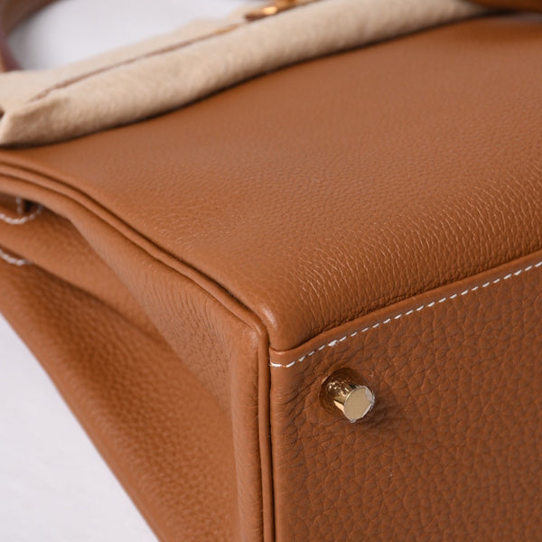 新品未使用 HERMES エルメス KELLY ケリー25 2WAYハンドバッグ 内縫い トゴ ゴールド ゴールド金具 B刻印 4a001014