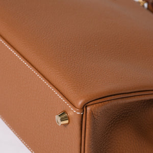 新品未使用 HERMES エルメス KELLY ケリー25 2WAYハンドバッグ 内縫い トゴ ゴールド ゴールド金具 B刻印 4a001014