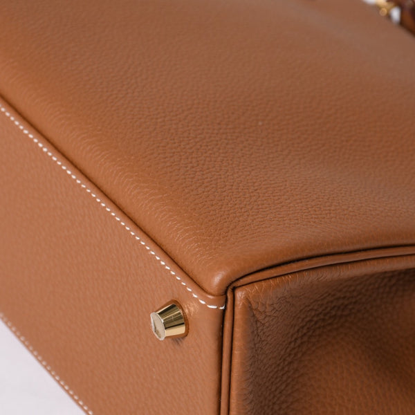 新品未使用 HERMES エルメス KELLY ケリー25 2WAYハンドバッグ 内縫い トゴ ゴールド ゴールド金具 B刻印 4a001014