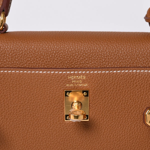 新品未使用 HERMES エルメス KELLY ケリー25 2WAYハンドバッグ 内縫い トゴ ゴールド ゴールド金具 B刻印 4a001014