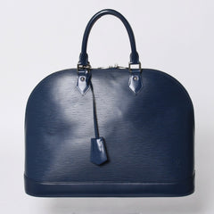 LOUIS VUITTON Alma BB Handbag M40855 Epi Leather Blue Gold Hardware Good Condition Used 4a000799