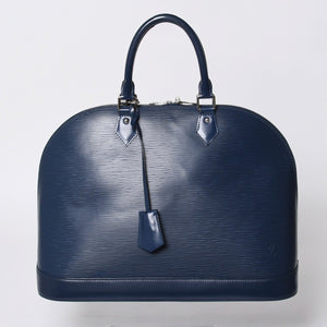 LOUIS VUITTON Alma BB Handbag M40855 Epi Leather Blue Gold Hardware Good Condition Used 4a000799