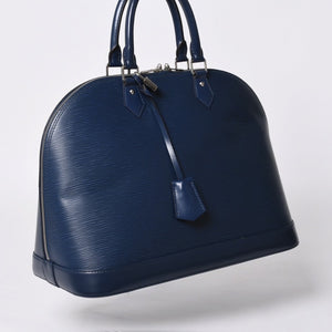 LOUIS VUITTON Alma BB Handbag M40855 Epi Leather Blue Gold Hardware Good Condition Used 4a000799