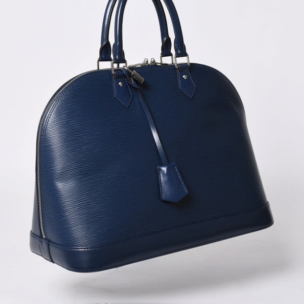 LOUIS VUITTON Alma BB Handbag M40855 Epi Leather Blue Gold Hardware Good Condition Used 4a000799