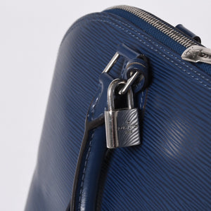 LOUIS VUITTON Alma BB Handbag M40855 Epi Leather Blue Gold Hardware Good Condition Used 4a000799