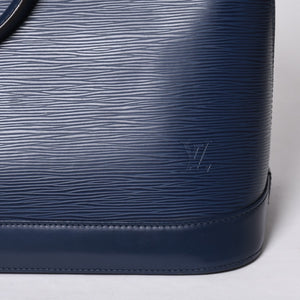 LOUIS VUITTON Alma BB Handbag M40855 Epi Leather Blue Gold Hardware Good Condition Used 4a000799