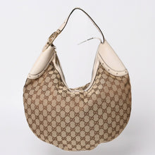 画像をギャラリービューアに読み込む, GUCCI グッチ GGキャンバス 145764 Shoulder Bag ワンショルダーバッグ ホワイト ブラウン 美品 中古 4a000268