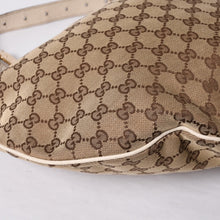 画像をギャラリービューアに読み込む, GUCCI グッチ GGキャンバス 145764 Shoulder Bag ワンショルダーバッグ ホワイト ブラウン 美品 中古 4a000268