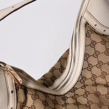 画像をギャラリービューアに読み込む, GUCCI グッチ GGキャンバス 145764 Shoulder Bag ワンショルダーバッグ ホワイト ブラウン 美品 中古 4a000268