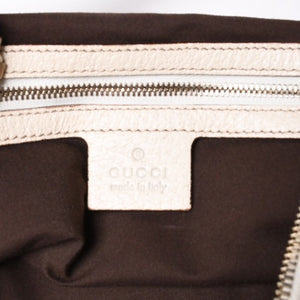 GUCCI グッチ GGキャンバス 145764 Shoulder Bag ワンショルダーバッグ ホワイト ブラウン 美品 中古 4a000268