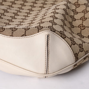 GUCCI Gucci Bamboo 2WAY Hand Bag Handbag GG Canvas 169961 Beige x Ivory Good Condition Used 4a000749