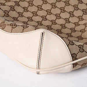 GUCCI Gucci Bamboo 2WAY Hand Bag Handbag GG Canvas 169961 Beige x Ivory Good Condition Used 4a000749