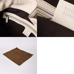 GUCCI Gucci Bamboo 2WAY Hand Bag Handbag GG Canvas 169961 Beige x Ivory Good Condition Used 4a000749