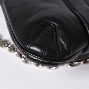 極美品 GUCCI グッチ ショルダーバッグ クラッチバッグ 764255 ホースビットチェーン レザー ブラック 中古 4a000813
