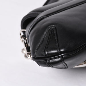 極美品 GUCCI グッチ ショルダーバッグ クラッチバッグ 764255 ホースビットチェーン レザー ブラック 中古 4a000813