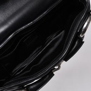 極美品 GUCCI グッチ ショルダーバッグ クラッチバッグ 764255 ホースビットチェーン レザー ブラック 中古 4a000813