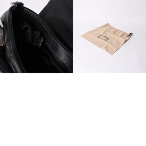 極美品 GUCCI グッチ ショルダーバッグ クラッチバッグ 764255 ホースビットチェーン レザー ブラック 中古 4a000813