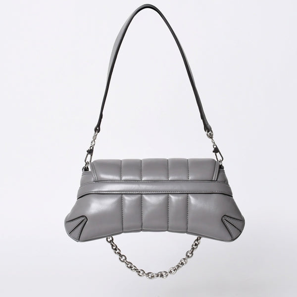 Very Good Condition GUCCI Gucci Horsebit 2way Shoulder Bag 764339 Leather Gray Silver Hardware Used 4b013020