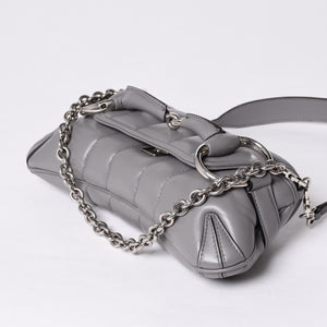 Very Good Condition GUCCI Gucci Horsebit 2way Shoulder Bag 764339 Leather Gray Silver Hardware Used 4b013020