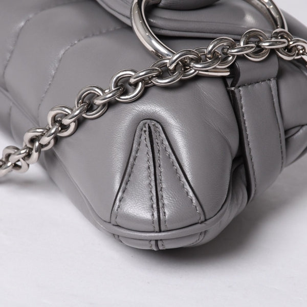 Very Good Condition GUCCI Gucci Horsebit 2way Shoulder Bag 764339 Leather Gray Silver Hardware Used 4b013020