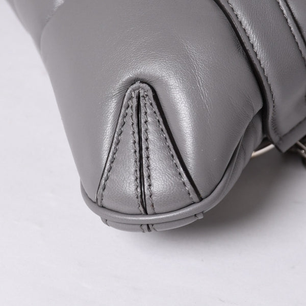 Very Good Condition GUCCI Gucci Horsebit 2way Shoulder Bag 764339 Leather Gray Silver Hardware Used 4b013020