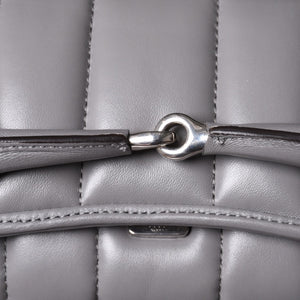 Very Good Condition GUCCI Gucci Horsebit 2way Shoulder Bag 764339 Leather Gray Silver Hardware Used 4b013020