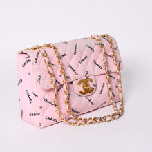 画像をギャラリービューアに読み込む, CHANEL シャネル デカマトラッセ34 Sフラップ Wチェーンショルダーバッグ ココマーク キャンバス ピンク ゴールド金具 良品 中古 4a001016