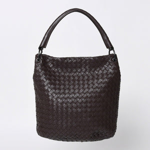 Bottega Veneta ボッテガヴェネタ Shoulder Bag ワンショルダーバッグ ダークブラウン 255690 美品 中古 4a000805