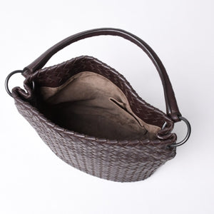 Bottega Veneta ボッテガヴェネタ Shoulder Bag ワンショルダーバッグ ダークブラウン 255690 美品 中古 4a000805