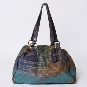 LOUIS VUITTON Louis Vuitton Tote Bag Richard Prince Heartbreak M95740 Monogram Jokes Canvas Violet Good Condition Used 4a000847