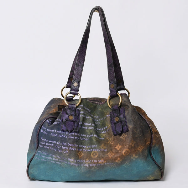 LOUIS VUITTON Louis Vuitton Tote Bag Richard Prince Heartbreak M95740 Monogram Jokes Canvas Violet Good Condition Used 4a000847