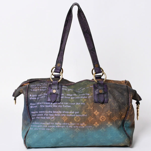 LOUIS VUITTON Louis Vuitton Tote Bag Richard Prince Heartbreak M95740 Monogram Jokes Canvas Violet Good Condition Used 4a000847