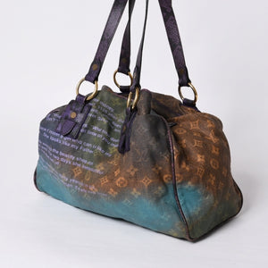 LOUIS VUITTON Louis Vuitton Tote Bag Richard Prince Heartbreak M95740 Monogram Jokes Canvas Violet Good Condition Used 4a000847
