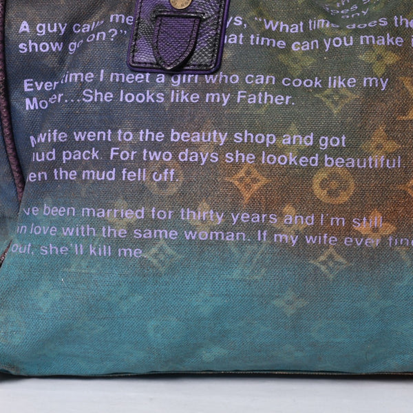 LOUIS VUITTON Louis Vuitton Tote Bag Richard Prince Heartbreak M95740 Monogram Jokes Canvas Violet Good Condition Used 4a000847
