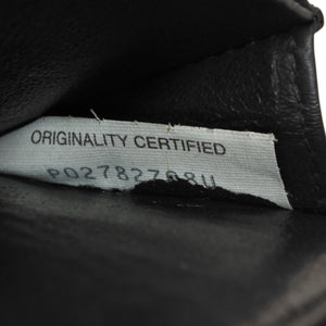 極美品 Bottega Veneta ボッテガヴェネタ イントレチャート コインケース カードケース レザー ブラック ブラック金具 中古 4a000756