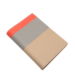 HERMES Notebook Cover Agenda X Engraved Vaux Epson Beige Gray Orange Good Condition Used 4a000791