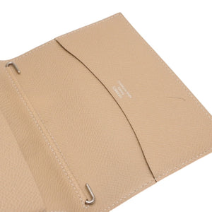 HERMES Notebook Cover Agenda X Engraved Vaux Epson Beige Gray Orange Good Condition Used 4a000791