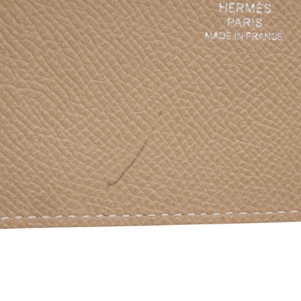 HERMES Notebook Cover Agenda X Engraved Vaux Epson Beige Gray Orange Good Condition Used 4a000791