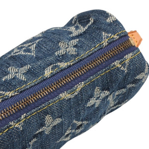 極美品 LOUIS VUITTON ルイヴィトン モノグラムデニム ミニ トゥルース スピーディPM M95082 ストラップ ブルー 中古 4a001032