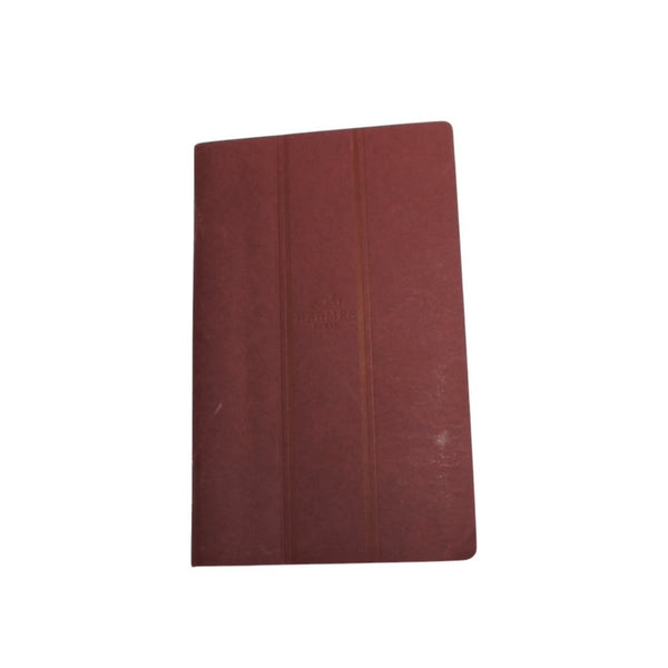 HERMES Notebook Cover Agenda X Engraved Vaux Epson Beige Gray Orange Good Condition Used 4a000791