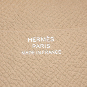 HERMES Notebook Cover Agenda X Engraved Vaux Epson Beige Gray Orange Good Condition Used 4a000791