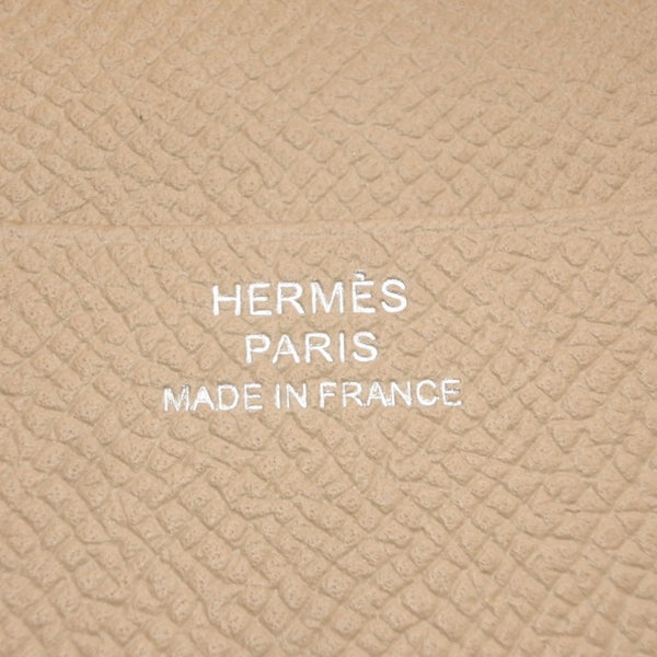 HERMES Notebook Cover Agenda X Engraved Vaux Epson Beige Gray Orange Good Condition Used 4a000791