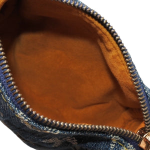 極美品 LOUIS VUITTON ルイヴィトン モノグラムデニム ミニ トゥルース スピーディPM M95082 ストラップ ブルー 中古 4a001032