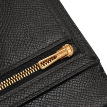 画像をギャラリービューアに読み込む, HERMES エルメス ベアンスフレ ヴォーエプソン 長財布 ゴールド金具 C刻印 フランス製 ブラック ゴールド金具 美品 中古 4a000834